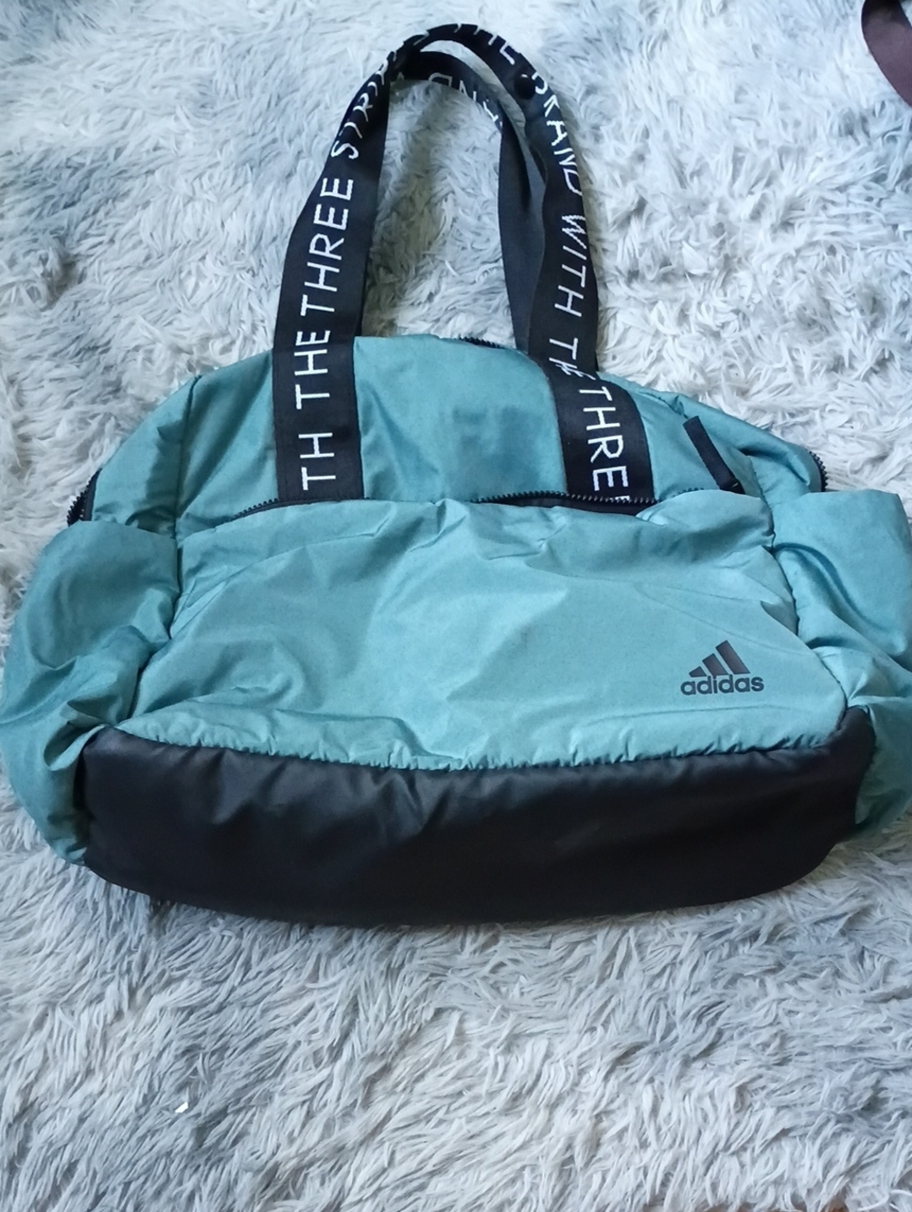 adidas Aqua Duffel Bag with Black Base and Straps